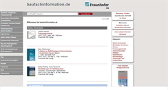 Desktop Screenshot of baufachinformation.de